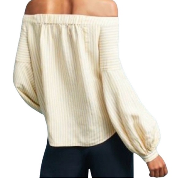 Anthropologie Maeve Off Shoulder Balloon Sleeves Blouse shirt top | Size 0 - Picture 2 of 14